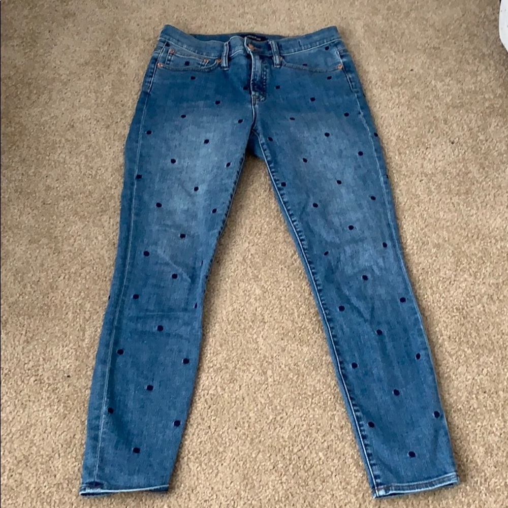 J Crew Polka Dot Jeans